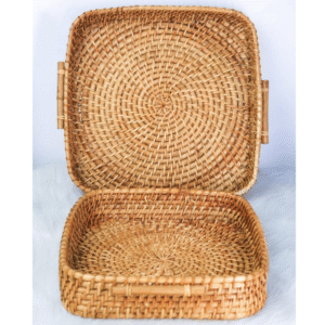 Square Trays- Water Hyacinth (Set of 2)