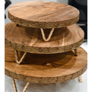 Golden Etched Riser (Set of 3)