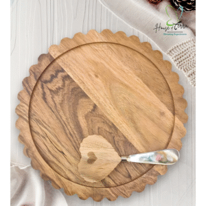 Revolving Platter - Flower W/ Knife